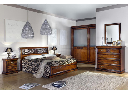 Schlofkummer Holz Braun Bett Luxus Miwwelen Vaccari cav giovanni Massivholz Nei