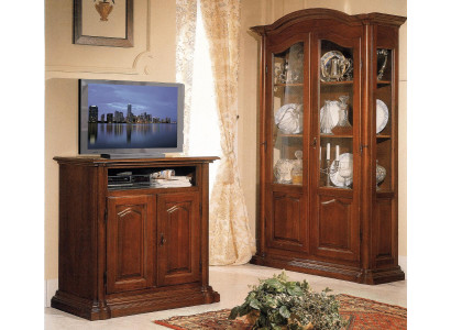 Vitrine Glas Wunnzëmmer Schaf Echt Holz Vitrine Miwwelen Anrichte Massivt Holz