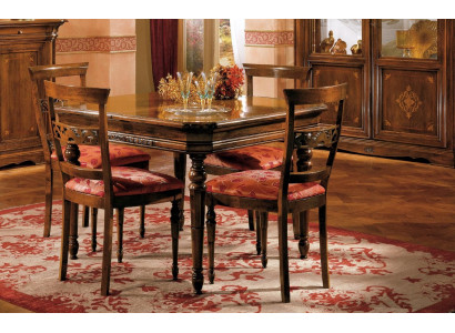 Essstull Zëmmer Set Sëtz Garnitur 4x Stiller Modern Polster Leen Design Nei Holz