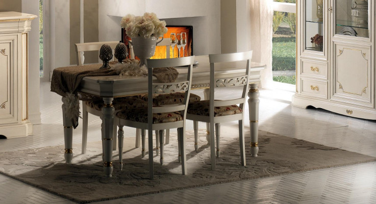 Still Stull Holz Luxus Sëtz Set 4x Luuchtstull Fauteuil Iesszëmmerstull Iesszëmmer