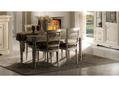 Still Stull Holz Luxus Sëtz Set 4x Luuchtstull Fauteuil Iesszëmmerstull Iesszëmmer