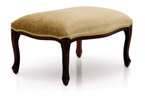 Wunnen Sëtzbanken Sëtz Textil Beige Design Hocker Polsterhocker Foussstäip Miwwelen