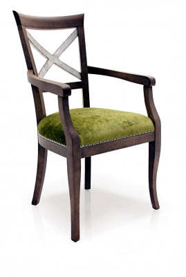 Këssen Still 1x Fotell Wunn- Iessen- Zëmmer Textil Designer Stull Luxus Léinestull