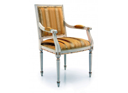Iesszëmmer Still Design Fauteuil Neien Stull mat Armlenen Iesszëmmerstull Holz