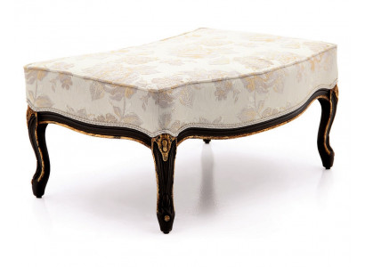 Design Hocker Fouss Hocker Sëtz Polster Bänk Polster Sëtz Textil Holz Stil