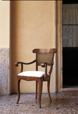 Designer-Stull Mat Armleef, Landhaus-Stil Iesszëmmer Kichen Still Stoff Nei Lehnstull