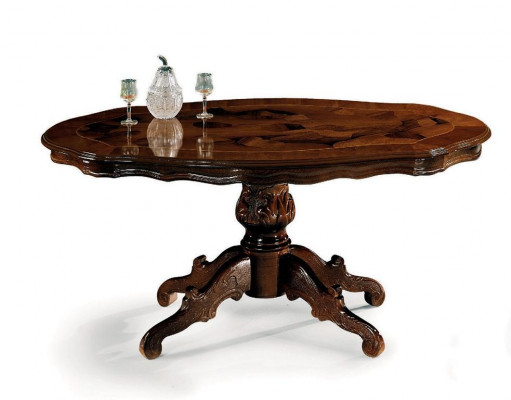 Klassesche Couchdësch Dësch Wunnzëmmer Dëscher Barock Holz Couchdëscher Kaffisdësch