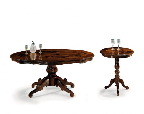 Klassesche Couchdësch Dësch Wunnzëmmer Dëscher Barock Holz Couchdëscher Kaffisdësch