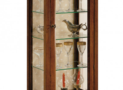 Wunnzëmmer Vitrinenschaf Bicher Regal Anrichte Klassesch Miwwelen Regaler Holz