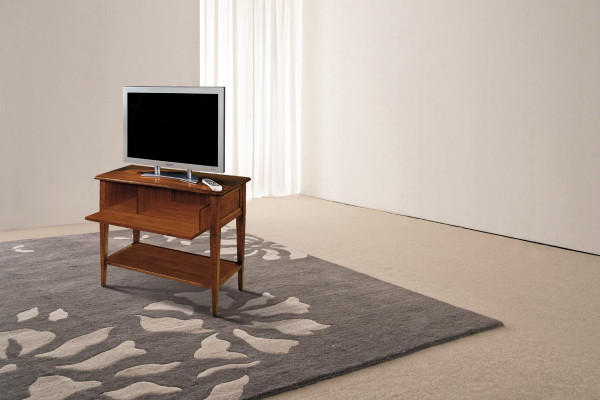 rtv Design Säitendësch Fernseh Low Kommode tv Luxus Schaf Holz brong Miwwelen Neigkeet