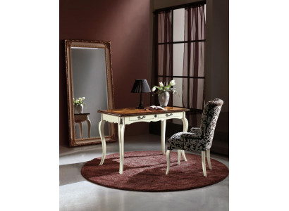 Stull mat Armlehn Iesszëmmerstull Holz Iesszëmmer Still Design Fauteuil Art déco