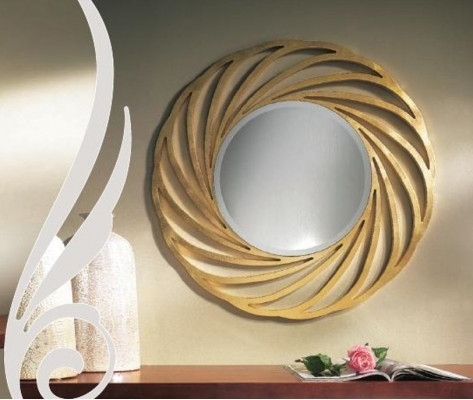 Ronnen Spigel Hängespigel Holz Modern Wallspegel Miwwel Spigelchen Design 90x90