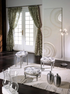 Këssen Bank Foussocker Ottomane Sëtzocker Sëtzpouf Wunnzëmmer Designer Ocker