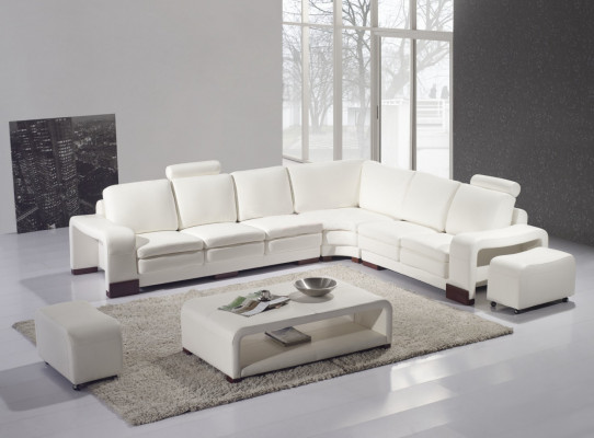 Designer Sofa Canapé Ecksofa mat Pouf Polster Ensemble Wunnlandschaft