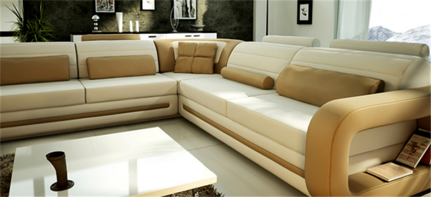 Designer Canapé U-Form Eckcouch Polster Canapé Lieder Garnituren Wunnlandschaft Neit