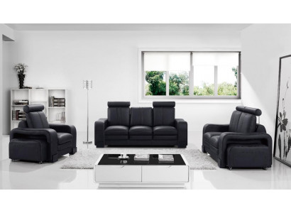 Design Ledersofa Couch Garnituren 3+2+1 Sëtzer Garnitur Sofagarnitur Sofa
