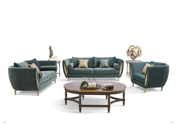 Canapé-Set 3+2+1 Sëtz Set Design Canapé Polster Couchen Canapé Modern Garnitur