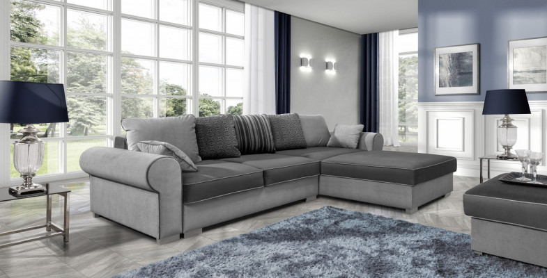Stoff L-Form Canapé Wunnlandschaft Ecke-Sofa Garnitur Modern Design Sofa Textil