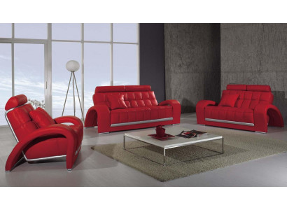 Designer Canapé-Set 3+1+1 Sëtzer Sofa Couch Lieder Set Polsterset