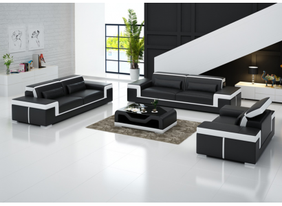 Sofa 3+1+1 Sofagarnitur Sëtz Set Design Polster Couchen Canapé Modern