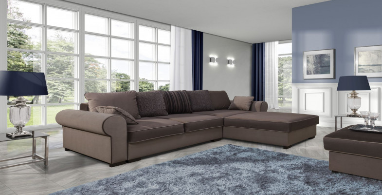 Stoff L-Form Canapé Wunnlandschaft Ecke-Sofa Garnitur Modern Design Sofa Textil