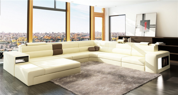 Couch Wunnlandschaft Ecke Garnitur Design Modern Sofa U-Form Lieder