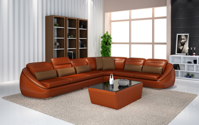 Designer Sofa Canapé Ecksofa mat Hocker Wunnlandschaft Garnitur Polster