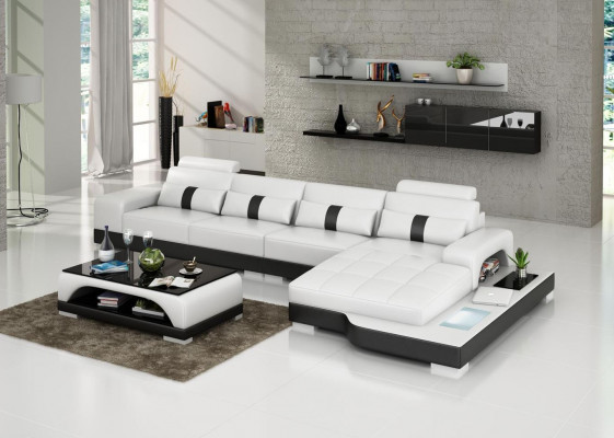 Ecksofa Sofa Wunnlandschaft L Form Polstersofa Ledersofa Sofen
