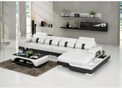 Ecksofa Sofa Wunnlandschaft L Form Polstersofa Ledersofa Sofen