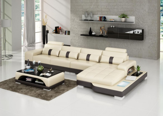 Ecksofa Sofa Wunnlandschaft L Form Polstersofa Ledersofa Sofen