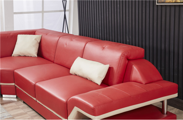 L Form Lieder Wunnlandschaft Canapé Polster Sëtz Ecksofa Sofa Wunnzëmmer