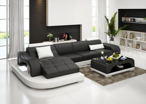 Eckcouch Ledersofa Couch Polstereck Sëtzwunnlandschaft Garnitur L-Form