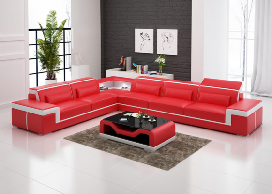 Designer Sofa Canapé Ecksofa Polster Garnitur Wunnlandschaft L-Form