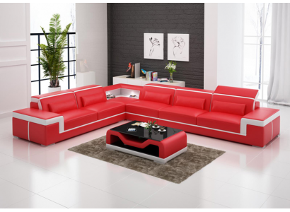 Designer Sofa Canapé Ecksofa Polster Garnitur Wunnlandschaft L-Form