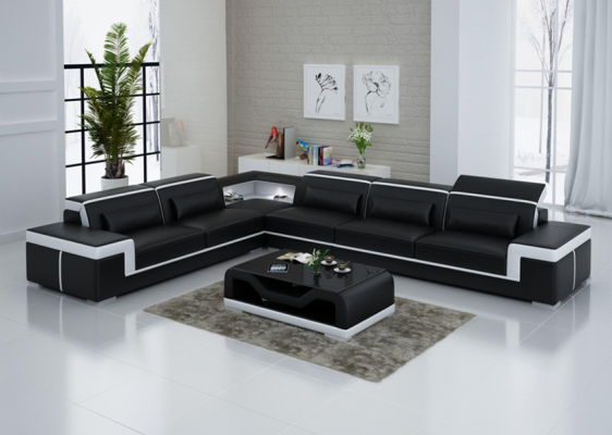 Designer Sofa Canapé Ecksofa Polster Garnitur Wunnlandschaft L-Form