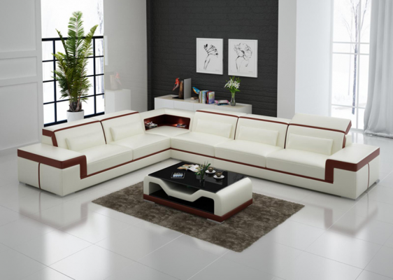 Designer Sofa Canapé Ecksofa Polster Garnitur Wunnlandschaft L-Form