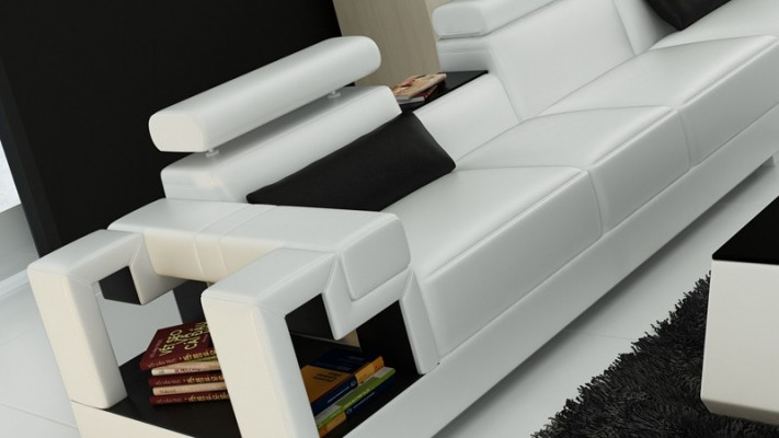 L-Form Sofa Canapé Polster Garnitur Wohnlandschaft Design Ecksofa Lieder