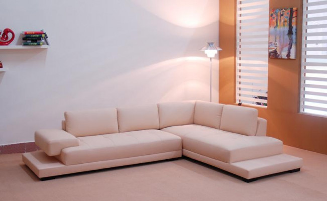 Eckcouch Ledercouch Sofa Couch Polster Eck Sëtz Wunnlandschaft Garnitur