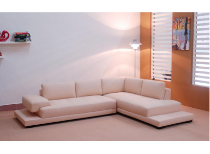 Eckcouch Ledercouch Sofa Couch Polster Eck Sëtz Wunnlandschaft Garnitur