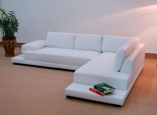 Eckcouch Ledercouch Sofa Couch Polster Eck Sëtz Wunnlandschaft Garnitur
