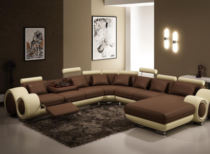 Canapéen U-Form Canapé Polster Garnitur Wunnlandschaft Design Eckcanapé