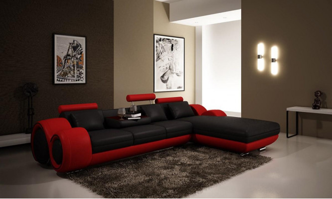 Eckcouch Sofa Canapé Polsterwohnlandschaft Lieder Ecksofa Garnitur