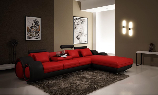 Eckcouch Sofa Canapé Polsterwohnlandschaft Lieder Ecksofa Garnitur