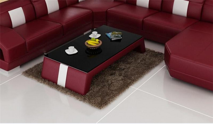 Couchtisch Kaffisdësch Glas Design Säitentisch Dësch Dëscher Wunnzëmmer