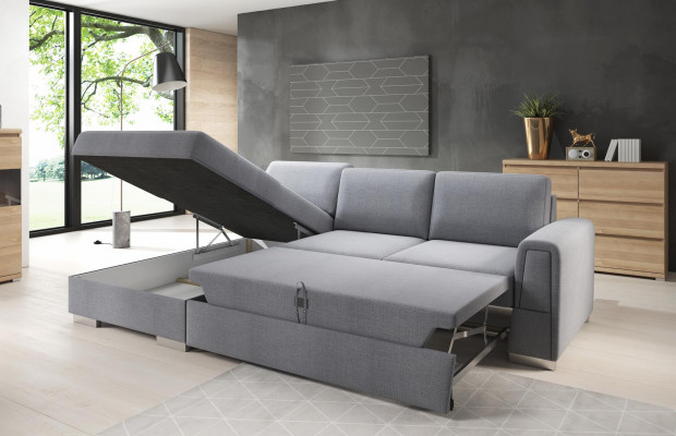 Wunnlandschaft Ecksofa L-Form Sofa Canapé Design Canapé Textil Deko Modern