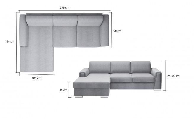 Wunnlandschaft Ecksofa L-Form Sofa Canapé Design Canapé Textil Deko Modern