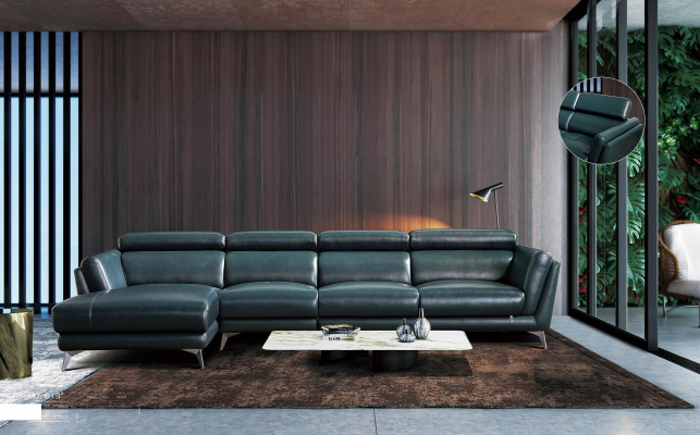 Italienesch Design Ecksofa Canapé Sëtzpolster Eck Garnitur Canapéën