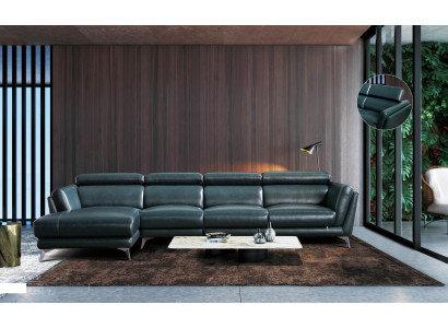 Italienesch Design Ecksofa Canapé Sëtzpolster Eck Garnitur Canapéën