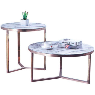 Couch Dësch Ronn Dëscher Ronn Sofa Metall Glas Beistell Designer Luxus