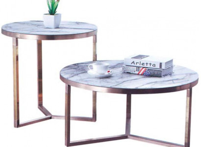 Couch Dësch Ronn Dëscher Ronn Sofa Metall Glas Beistell Designer Luxus